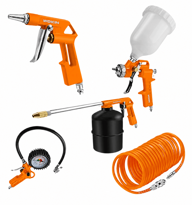 Kit Accesorios Herramientas Para Compresor 5 Piezas Wokin