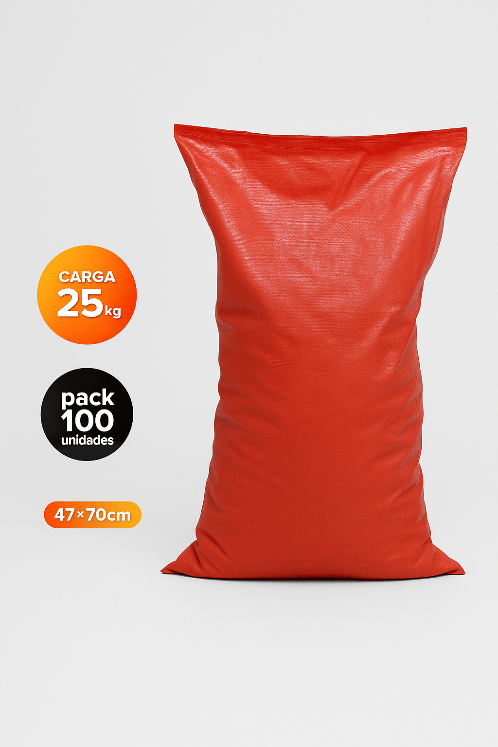 Saco Tipo Papero 100 Unidades Rojo - Palacio Ferretero